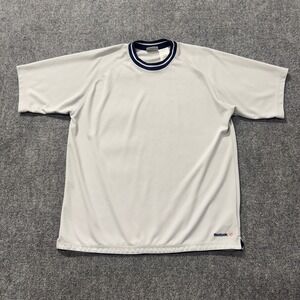 Reebok‎ T-Shirt Men's XL Polyester Active Wear Mesh Gray Vintage